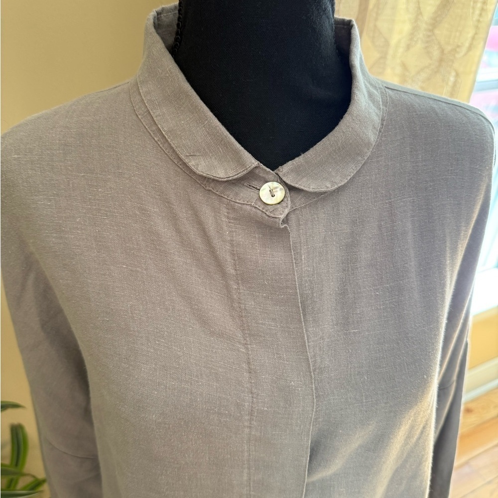 Bryn Walker Tunic Top Shirt Blouse Womens Size XL Oversize Boxy Lagenlook Linen - Picture 2 of 12